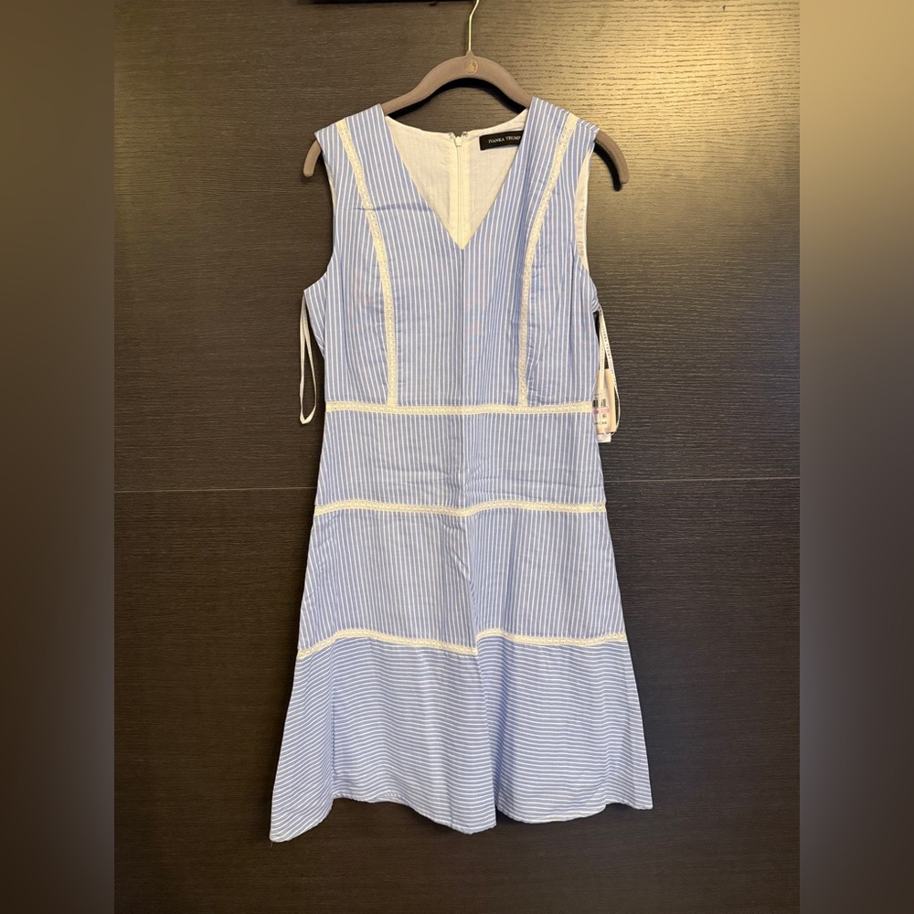 Ivanka Trump Blue and White Striped Dress